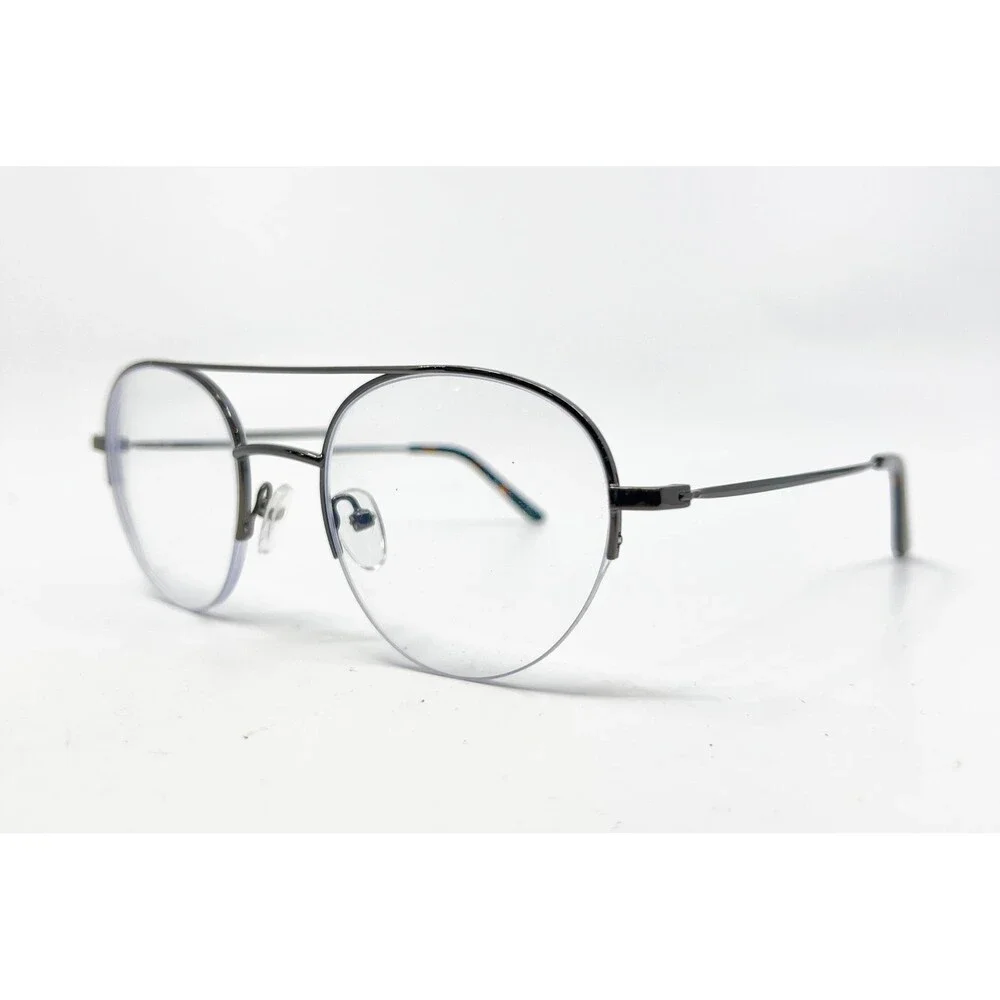MC 2020-25 Eyeglasses Mens Gunmetal Semi-Rimless Double Bridge 51-22-140